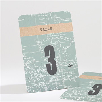 Numéro de table mariage voyage voyage