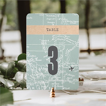 Numéro de table mariage voyage voyage - Mise en situation
