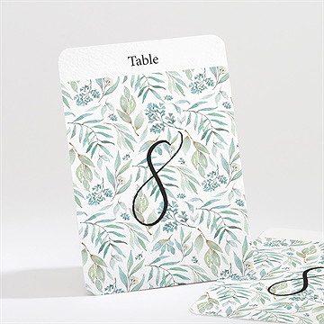 Numéro de table mariage délicat