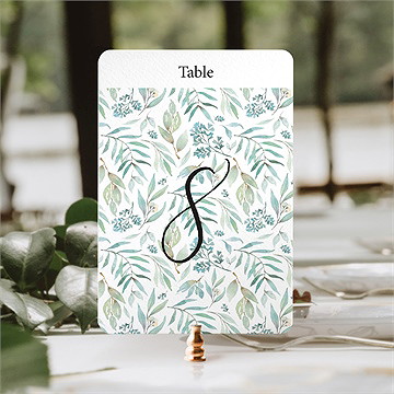 Numéro de table mariage délicat - Mise en situation