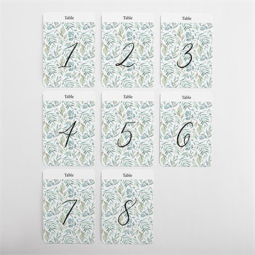 Numéro de table mariage délicat - Vue d'ensemble