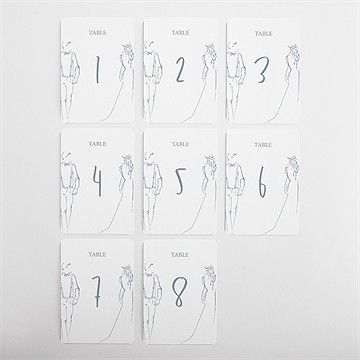 Numéro de table mariage so let love grow - Vue d'ensemble