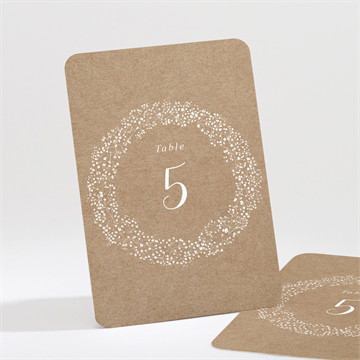 Numéro de table mariage couronnés d'etoiles