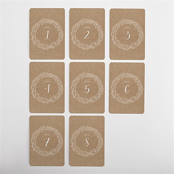 Numéro de table mariage couronnés d'etoiles - Vue d'ensemble