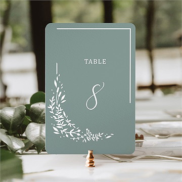 Numéro de table mariage elégante poésie - Mise en situation