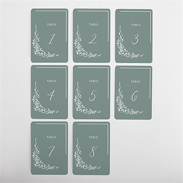 Numéro de table mariage elégante poésie - Vue d'ensemble