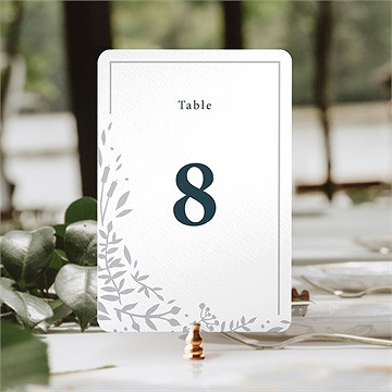 Numéro de table mariage en relief - Mise en situation
