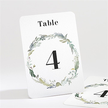 Numéro de table mariage délicatesse d’aquarelle