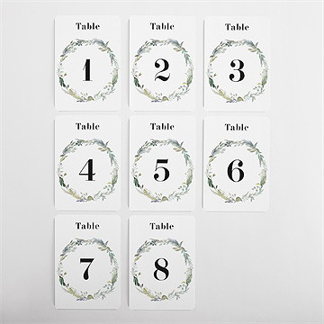 Numéro de table mariage délicatesse d’aquarelle - Vue d'ensemble