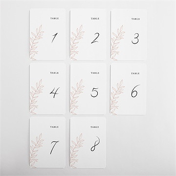 Numéro de table mariage jolie esquisse - Vue d'ensemble