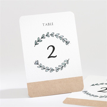 Numéro de table mariage avec programme magnet carré