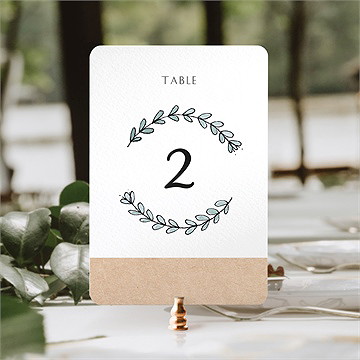 Numéro de table mariage avec programme - Mise en situation