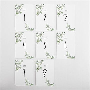 Numéro de table mariage sous les oliviers - Vue d'ensemble