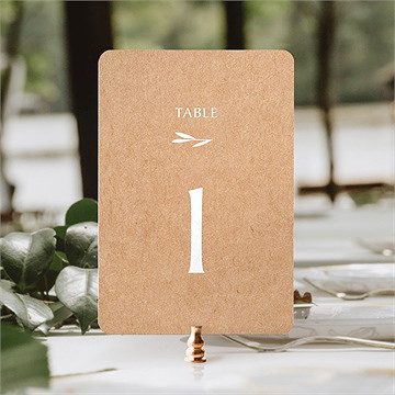 Numéro de table mariage bohème écolo - Mise en situation