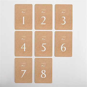 Numéro de table mariage bohème écolo - Vue d'ensemble