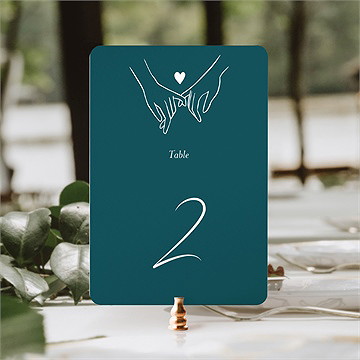 Numéro de table mariage notre union - Mise en situation