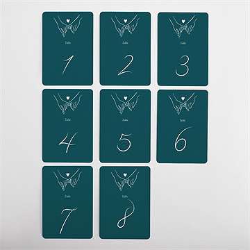 Numéro de table mariage notre union - Vue d'ensemble