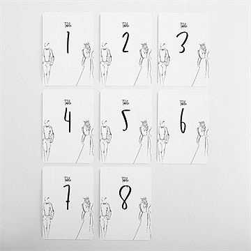 Numéro de table mariage beauté à fleurir - Vue d'ensemble