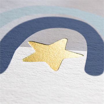 Faire-part naissance etincellant dorure - Détail du faire-part