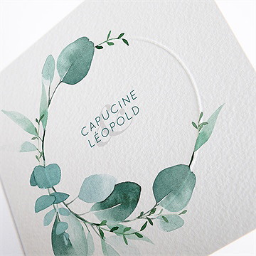 Faire-part mariage grande esquisse - Détail du faire-part