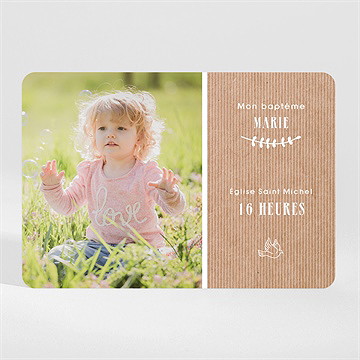 Faire-part de baptême pele mele photo magnet