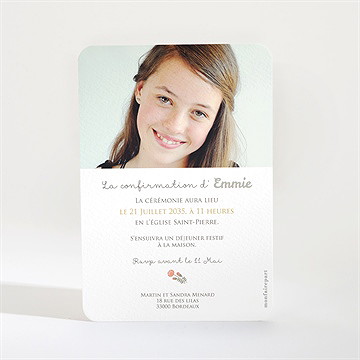 Faire-part confirmation initiale - Dos du faire-part