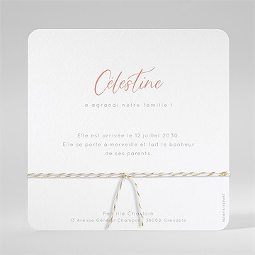 Faire-part naissance sa clarté ensemencé - Dos de la carte