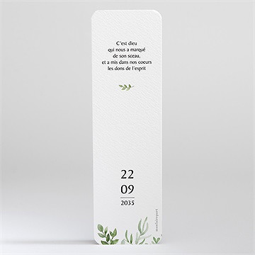 Signet confirmation salut des ames - Dos du signet