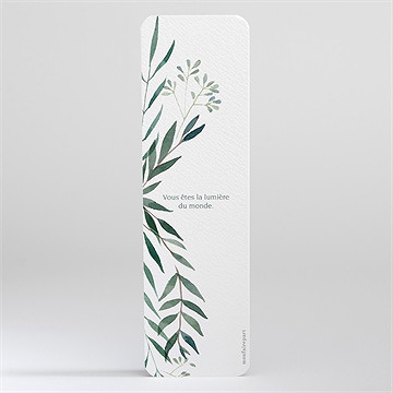 Signet confirmation a l'ombre de l'olivier - Dos du signet