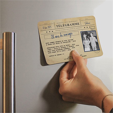 Invitation anniversaire de mariage 20 ans de bonheur magnet - Mise en situation