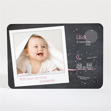 Faire-part naissance chouette surprise magnet