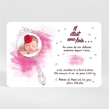 Faire-part naissance joli conte magnet