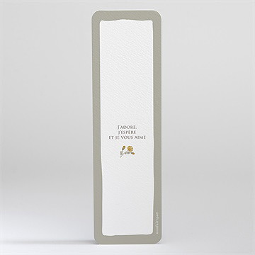 Signet confirmation initiale - Dos du signet