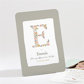 Faire-part profession de foi joie essentielle