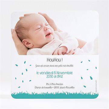 Faire-part naissance chouette alors dorure - Dos du faire-part