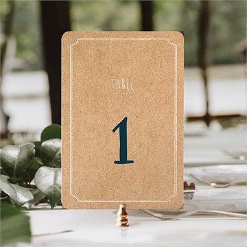 Numéro de table mariage notre moment - Mise en situation