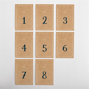 Numéro de table mariage notre moment - Vue d'ensemble