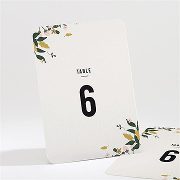 Numéro de table mariage vintage champetre