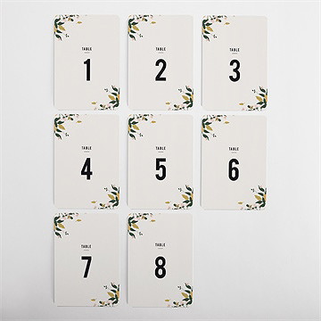 Numéro de table mariage vintage champetre - Vue d'ensemble