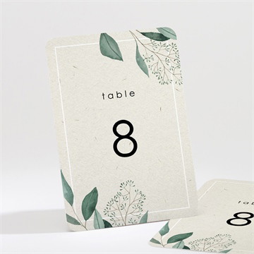 Numéro de table mariage sauvage pliée