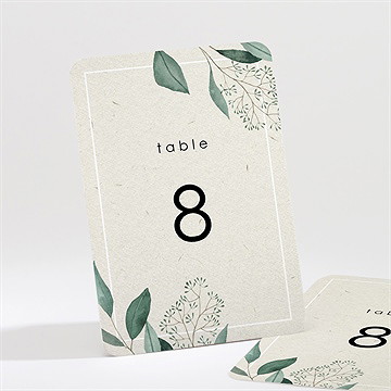 Numéro de table mariage sauvage