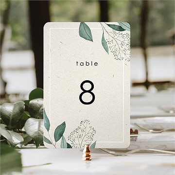 Numéro de table mariage sauvage - Mise en situation