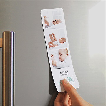 Remerciement naissance tradition magnet - Mise en situation
