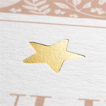 Faire-part naissance espiègle dorure - Marquage à chaud OR