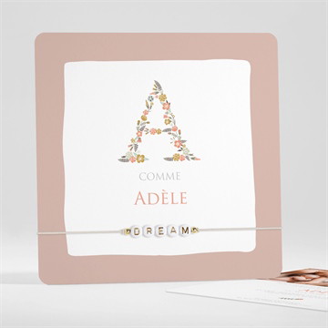 Carte bracelet - carré