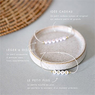 Faire-part naissance belle initiale bracelet - Vue réassurance