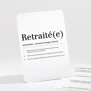 Carte invitation départ à la retraite définition
