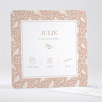 Faire-part naissance espiègle carré