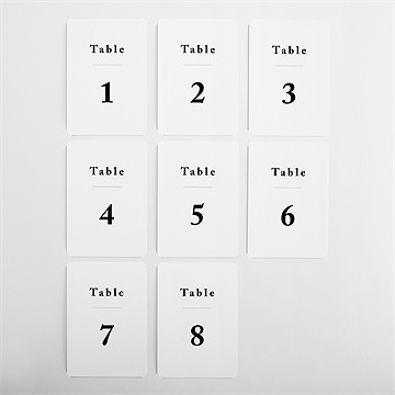 Numéro de table mariage date gravée - Vue d'ensemble