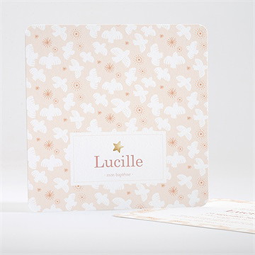 Faire-part de baptême l'envolée dorure